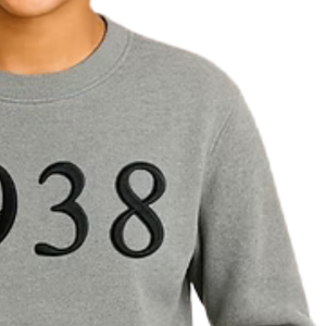 เสื้อสเวตเชิ้ตปักลายพัฟ 3 มิติ สีเทาสำหรับเด็กผู้หญิง เสื้อแขนยาวลำลอง สวมใส่สบายทุกวัน เสื้อผ้าสไตล์ไลฟ์สไตล์ - Product Image 3