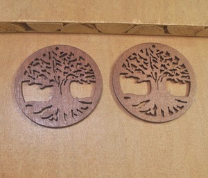 Décoration murale en bois Arbre de Vie, découpe ronde, artisanat pour la maison - Product Image 5
