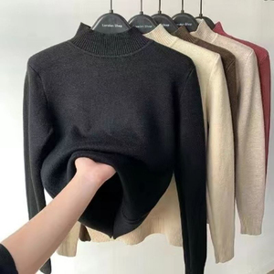 เสื้อสเวตเตอร์ไหมพรมคอกลมทรงปกติสำหรับผู้ชาย สีพื้น สวมใส่สบายในฤดูหนาว ผลิตจากผ้าฝ้าย 100% ป้องกันการเป็นขุย ทรงปกติ - Product Image 1