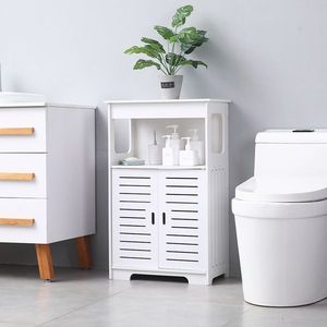 Mobile da Bagno in PVC con Doppia Anta, Altezza 80cm, 2 Scomparti (50x30x80)cm - Product Image 2