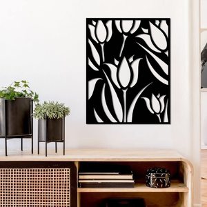 Flowery pattern new laser cut wall hanging <b>top</b> quality here - custom design flower <b>top</b> seller - Product Image 3