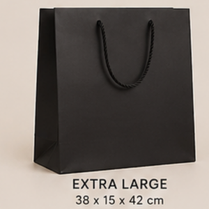 Elegantes Bolsas de Regalo de Papel Negro con Asas para Productos de Lujo - Product Image 2