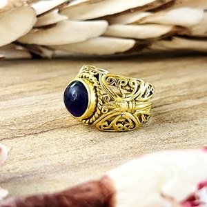 Hot Design Boho Butterfly Tribal Brass Amethyst <b>Ring</b> Women 18K Gold/Silver Plated Vintage <b>Statement</b> <b>Ring</b> Daily Wear - Product Image 4