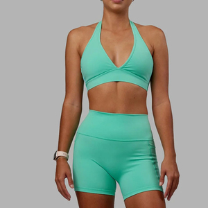 Soutien-gorge de sport sans coutures pour femme, dos nageur, maintien moyen, couleur unie, respirant, extensible, pour yoga, fitness et entraînement - Product Image 4