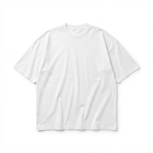 เสื้อยืดคอตตอนพรีเมียมแบบหนาพิเศษ OEM ODM ทรงบ็อกซี่ แขนสั้น แบบเรียบ  สั่งทำได้ - Product Image 6