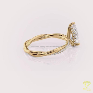 Anillo de compromiso de moissanita de calidad de exportación, joyería de moda para mujer, regalo de boda disponible a calidad y precio de exportación. - Product Image 4