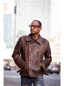 New Arrival Men's Ostrich Leather Bomber Jacket High Quality Canvas Eco-friendly Windproof Embossed Design <b>Maximize</b> Wear - Product Image 1