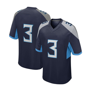 Camiseta de Fútbol Americano Unisex Personalizada, Transpirable, de Poliéster de Secado Rápido, Cuello en V, Manga Corta, Número de Equipo, Talla Grande - Product Image 3