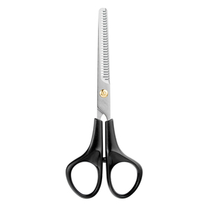 Ciseaux à effiler professionnels à double trou pour les doigts, manche en plastique, acier inoxydable, outils de coiffure pour barbier - Product Image 1