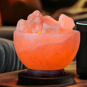 Lampe de sel de l'Himalaya naturelle en gros, forme carrée sculptée et polie, écologique, lumière chaude, lampe de table décorative pour l'ambiance intérieure - Product Image 2