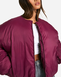 Chaqueta de Plumón para Mujer Hecha a Medida con Bufanda Integrada, Prenda Exterior Elegante y Cálida - Product Image 6