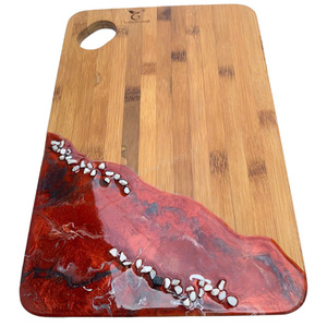 Trending 2026 Epoxy Resin Coasters Wooden Resin Coaster <b>Set</b> Custom Printed Coasters for Drinks Luxury Blue Resin Style - Product Image 6