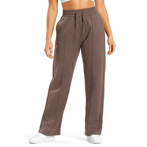 Pantalones Deportivos de Pierna Recta Personalizados para Mujer, 280 GSM, Algodón, Poliéster, Felpa, para Gimnasio, Entrenamiento, Marca Privada - Product Image 1