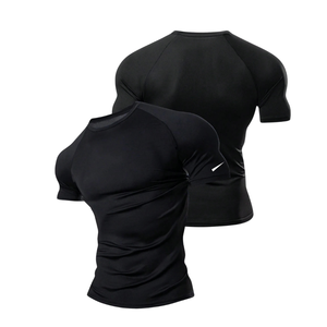 <b>Mens</b> Short Sleeve Compression <b>Shirt</b> Athletic Training Sports Slim Fit Quick Dry <b>Stretch</b> Workout Running Gym Solid 200 Grams - Product Image 1