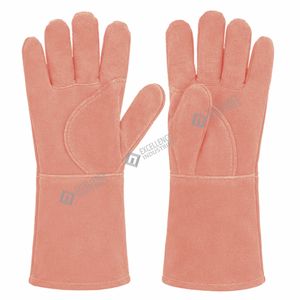 Guantes de Soldadura de Cuero de Protección, Guantes de Trabajo de Seguridad para Altas Temperaturas para Soldadura, Fabricación, Construcción e Industria - Product Image 5