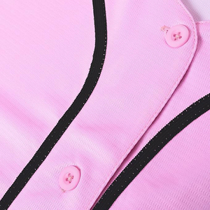 Women's Pink Baseball Jersey Short Sleeve Button Front Breathable Polyester <b>Sport</b> <b>Apparel</b> Regular Fit Solid Color All Seasons - Product Image 5