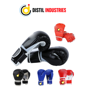 Guantes de Boxeo de Piel Sintética Blanca DISTIL INDUSTRIES con Cordones y Soporte para Muñeca para Adultos, Entrenamiento de Boxeo, MMA, Muay Thai - Product Image 4