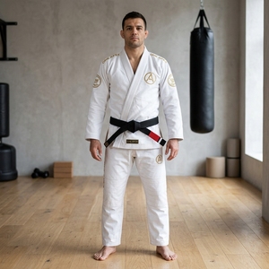 Uniforme de Jiu Jitsu Blanco para Hombre, Gi de BJJ para Entrenamiento de Artes Marciales, Bordado Personalizado, Gi de Competición - Product Image 5