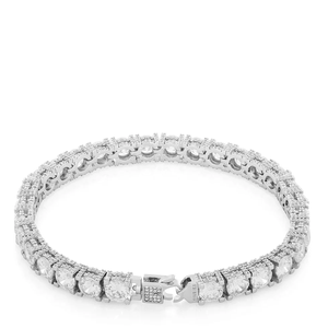 Pulsera de tenis de lujo con diamantes cultivados en laboratorio de diseño único para mujer, de plata de ley 925, ideal para bodas y fiestas, disponible para la venta. - Product Image 6