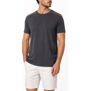 T-shirt blanc imprimé pour homme, manches courtes, col rond, décontracté, en jersey de coton, coupe classique – Collection Été 2026 - Product Image 3