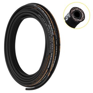 Tubo Idraulico in Gomma a Spirale da 1/4 di Pollice x 100 Piedi, 5800 PSI con Doppia Treccia in Filo d'Acciaio ad Alta Resistenza, Componenti per Macchinari - Product Image 1