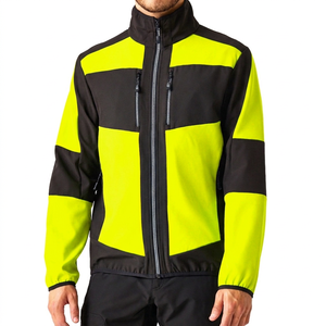 Men's <b>Red</b> Black Color Blocking Fleece <b>Jacket</b> Stand Collar Zipper Front Windproof Casual Autumn Wear - Product Image 2