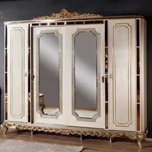 Offre Spéciale : Ensemble de Chambre Emma Luxe Classique Blanc et Or pour Hôtel – Cadre de Lit Capitonnée avec Tête de Lit Haute et Sculptée en Bois - Product Image 6