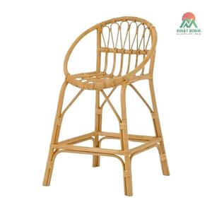 Silla Infantil de Ratán Nhat Minh, Respaldo de Espiga, Estilo Tropical, Taburete de Bar para el Hogar, Duradero y Ecológico - Product Image 2
