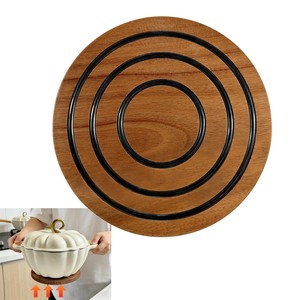 แผ่นรองจานลายไม้กระถินพร้อมแผ่นซิลิโคน - งานฝีมือขายส่ง - Product Image 6