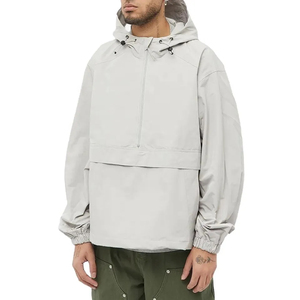 Low MOQ Training Wear Athletic Tracksuit Sets Customized Water Repellent Front Pocket Lightweight Anorak Windbreaker Gym Jackets - Product Image 3