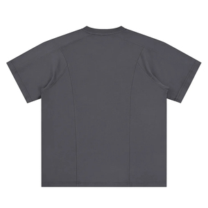 Casual Vintage Men's <b>T</b>-<b>shirt</b> 260g Heavyweight 100%Cotton <b>Wide</b> Rib Small <b>Neckline</b> Loose Large Dropped Shoulders Short Front - Product Image 6