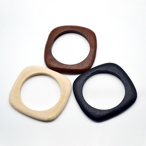Pulsera de Madera Geométrica Cuadrada al por Mayor para Mujer, Accesorios de Moda Vintage Sencillos - Product Image 2