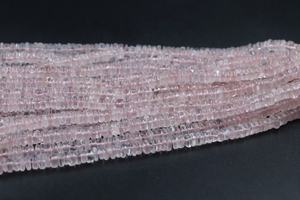 โรสควอตซ์ธรรมชาติคุณภาพ AAA รูปทรงล้อเรียบ ขนาด 6-7 มม. ความยาว 16 นิ้ว สำหรับทำเครื่องประดับ - Product Image 5