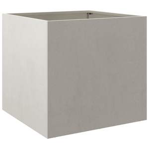 Pot de fleurs et jardinière en acier inoxydable argenté, de taille moyenne et durable - Product Image 2