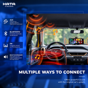 Système de caméra embarquée double sans fil CarPlay Android Auto KATA MH01 10 pouces, écran portable pour voiture, compatible OEM pour Vinfast EC Van - Product Image 3