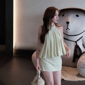 ชุดเซ็ตสองชิ้นสำหรับฤดูร้อน สไตล์ลำลองน่ารัก ผ้าฝ้ายเนื้อดี เป็นมิตรกับสิ่งแวดล้อม เสื้อผ้าผู้หญิง ใส่สบาย แฟชั่นธรรมชาติ ซักได้ รับสั่งทำ - Product Image 4