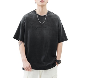 High Quality Wholesale 100% Cotton Plus Size <b>Men's</b> T-Shirts Plain Custom Silk Screen Printing Oversized <b>White</b> Blank T-Shirts - Product Image 6