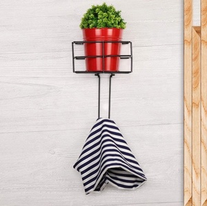 Customized Color Galvanized Indoor <b>Plant</b> Hanging <b>Stand</b> Decorative Wall Mounted Round Planter for Home and Garden - Product Image 2