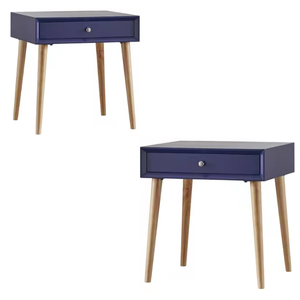 Mesitas de noche de teca de calidad superior Diseño moderno Mesita de noche de madera con características de almacenamiento duraderas Buen precio para uso en el dormitorio del hogar - Product Image 6