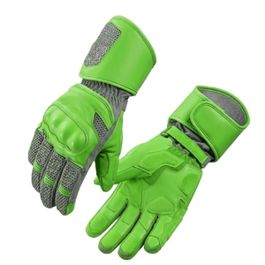 Gants de moto demi-doigts anti-chute, résistants, pour sports et alpinisme, en cuir, pour la conduite estivale, anti-choc - Product Image 3