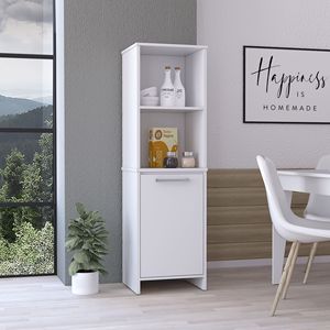 Armadio Dispensa Danforth a Porta Singola con Quattro Ripiani per la Conservazione in Cucina - Product Image 1