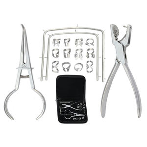 Kit dentaire manuel en acier inoxydable, instruments chirurgicaux incluant un kit de barrage dentaire, un cadre, des pinces, des crochets, un perforateur, certifié CE par Grip Surgical - Product Image 3
