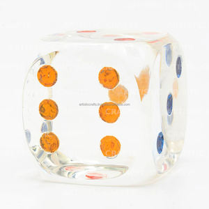 Décoration en résine acrylique Poids de poivre Porte-papier Pièce de conception de dés pour résine Couleur transparente - Product Image 2