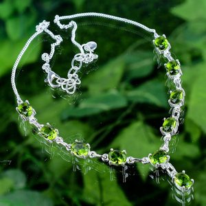 Collier de perles de péridot vert naturel fait main, qualité supérieure, certifié IGI, pendentif minimaliste en pierres précieuses, cadeau pour femme - Product Image 4
