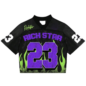 Camisetas Deportivas de Fútbol Americano para Hombre de Alta Calidad al por Mayor, Personalizadas con Parches Bordados, Manga Corta, Sublimadas y de Malla - Product Image 3