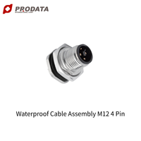Conector Macho M12 de 4 Pines con Código T a Prueba de Agua para Dispositivos de Comunicación