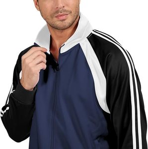 Men's Athletic Running Tracksuit <b>Set</b> Casual Full Zip Jogging Sweat Suit - Product Image 2