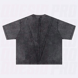 T-shirt Homme Col Rond Manches Courtes Coupe Droite Épaules Tombantes Coton Lavé Streetwear Athlétique Décontracté Respirant Été - Product Image 3