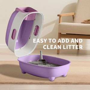 Pratica Lettiera per Gatti Viola con Ampio Spazio e Pulizia Automatica - Product Image 5