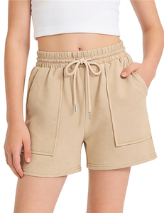 Shorts Deportivos de Felpa Francesa para Niña con Bolsillos, Shorts Casuales Tipo Cargo para la Escuela - Product Image 3